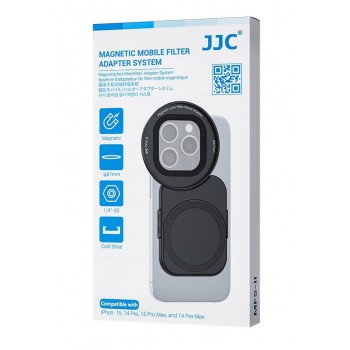 JJC MFS-II Magnetic Mobile Filter Adapter System для iPhone 15/14/16 Pro и Pro Max с интерфейсом фильтра 67 мм