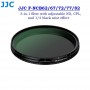 JJC F-NCB77 3-in-1 filter with adjustable ND, CPL, and 1/4 black mis teffect