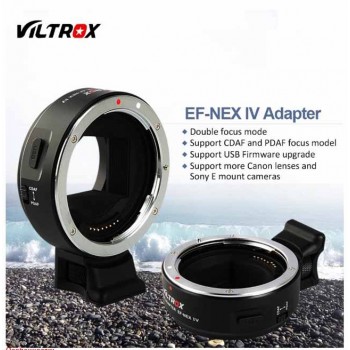 Переходное кольцо VILTROX EF-NEX IV для Canon EF/EF-S объектива на Sony NEX байонет камеры