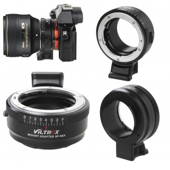 VILTROX NF-NEX для объективов Nikon AI,/AF/ Ai(G)/AI-D на байонет  E-mount крепление камеры Sony и Minolta
