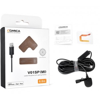 COMICA CVM-V01SP (MI) Всенаправленный Петличный Микрофон с Lightning интерфейсом для Apple 