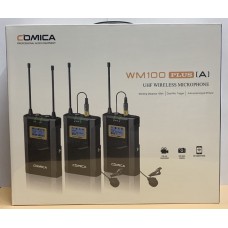 Беспроводной петличный микрофон Comica CVM-WM100 plus (A) (RX+TX+TX)