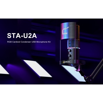 COMICA STA-U2A RGB Cardioid Condenser USB Microphone Kit