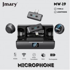 Jmary MW-19 Беспроводной микрофон 2.4GHz для мобильных устройств и камер Type-c и Lightning