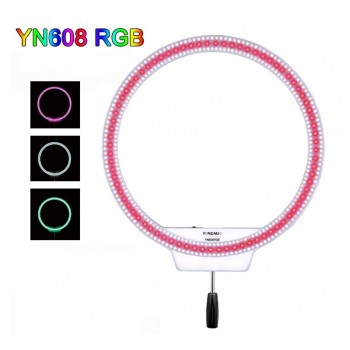 Кольцевой светодиодный осветитель YONGNUO YN-608 RGB 3200K-5500K