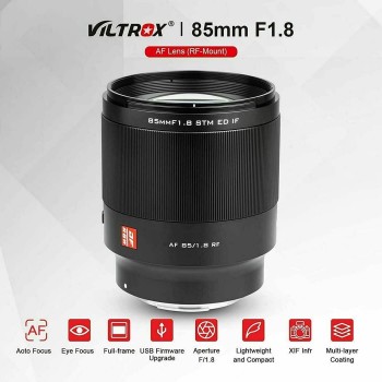 Объектив Viltrox 85mm F1.8 RF Mount Full Frame Auto Focus Prime Portrait Lens for Canon EOS R R3  R5 R6 C70 RP