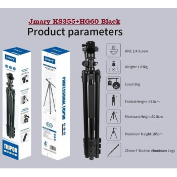 Jmary KS355+HG60 Горизонтальная ось, два в одном штатив и монопод