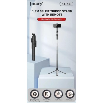 Jmary KT-239 селфи палка и штатив 2-в-1 настольный, 35-170 см, черный