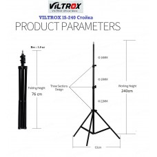 Стойка Viltrox lS-240 для света,вспышки и Зонт