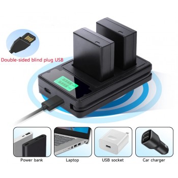 Двойное зарядное у-во USB-LCD- DMWBLC12 Micro и Type-C Dual charger с дисплеем