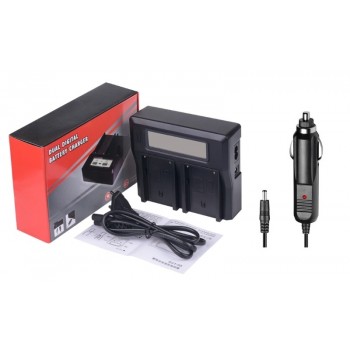 Gokyo двойное зарядное у-во с инфо индикатором для PANASONIC VBG6/ VW-VBD78/ VW-VBD98 + usb с Автомобильный адаптер