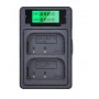 Двойное зарядное у-во USB-LCD-DMWBLF19/DMWBLK22 Micro и Type-C USB с дисплеем